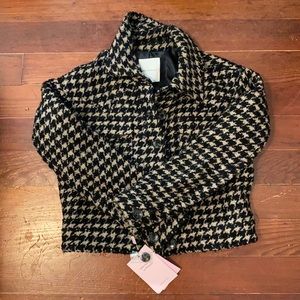 Anthropologie houndstooth jacket